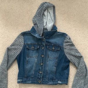 sweatshirt jean jacket